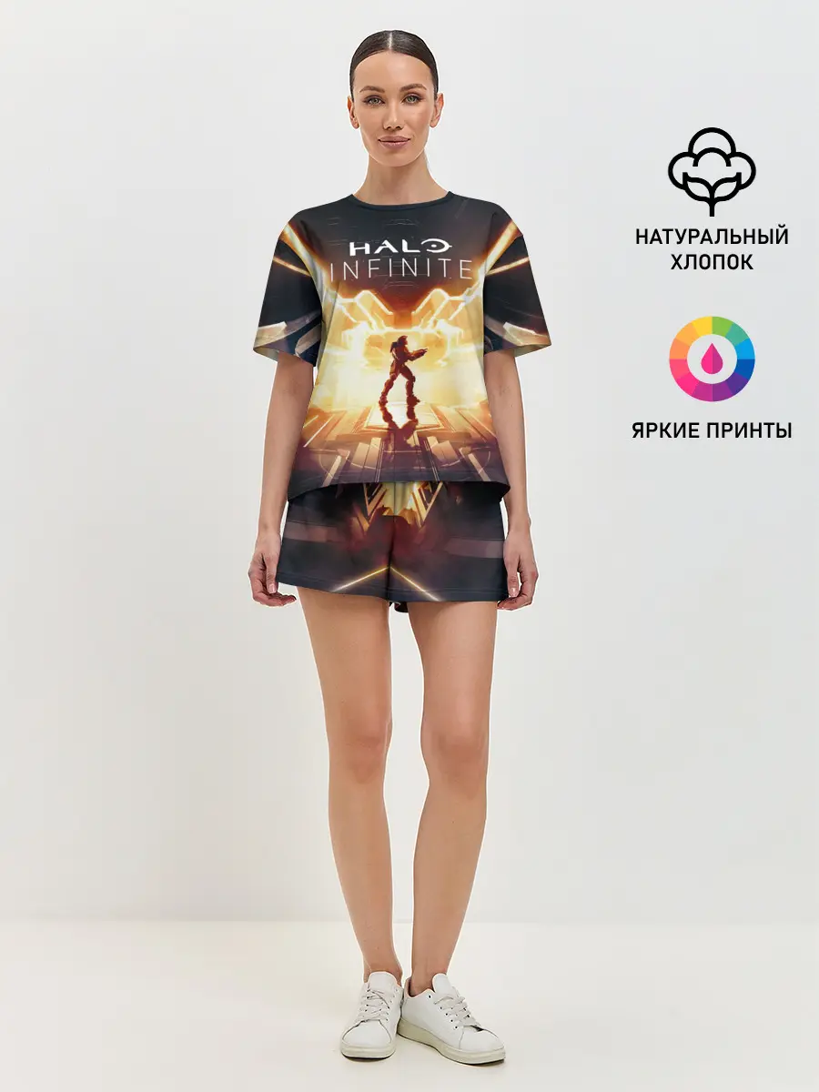 Женская пижама с шортами / Halo infinite Мастер Чиф