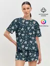 Женская пижама с шортами / Цветочки