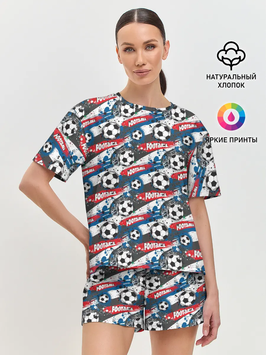 Женская пижама с шортами / FOOTBALL