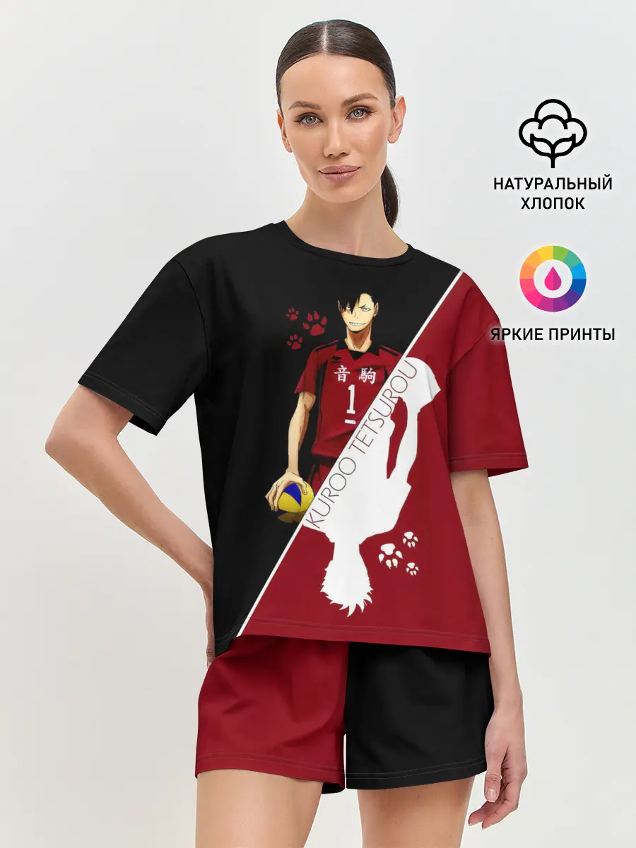 Женская пижама с шортами / Куроо Тецуро | Haikyuu!!