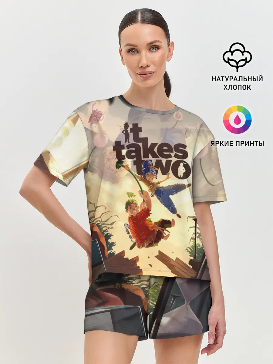 Женская пижама с шортами / It Takes Two | Коди и Мэй