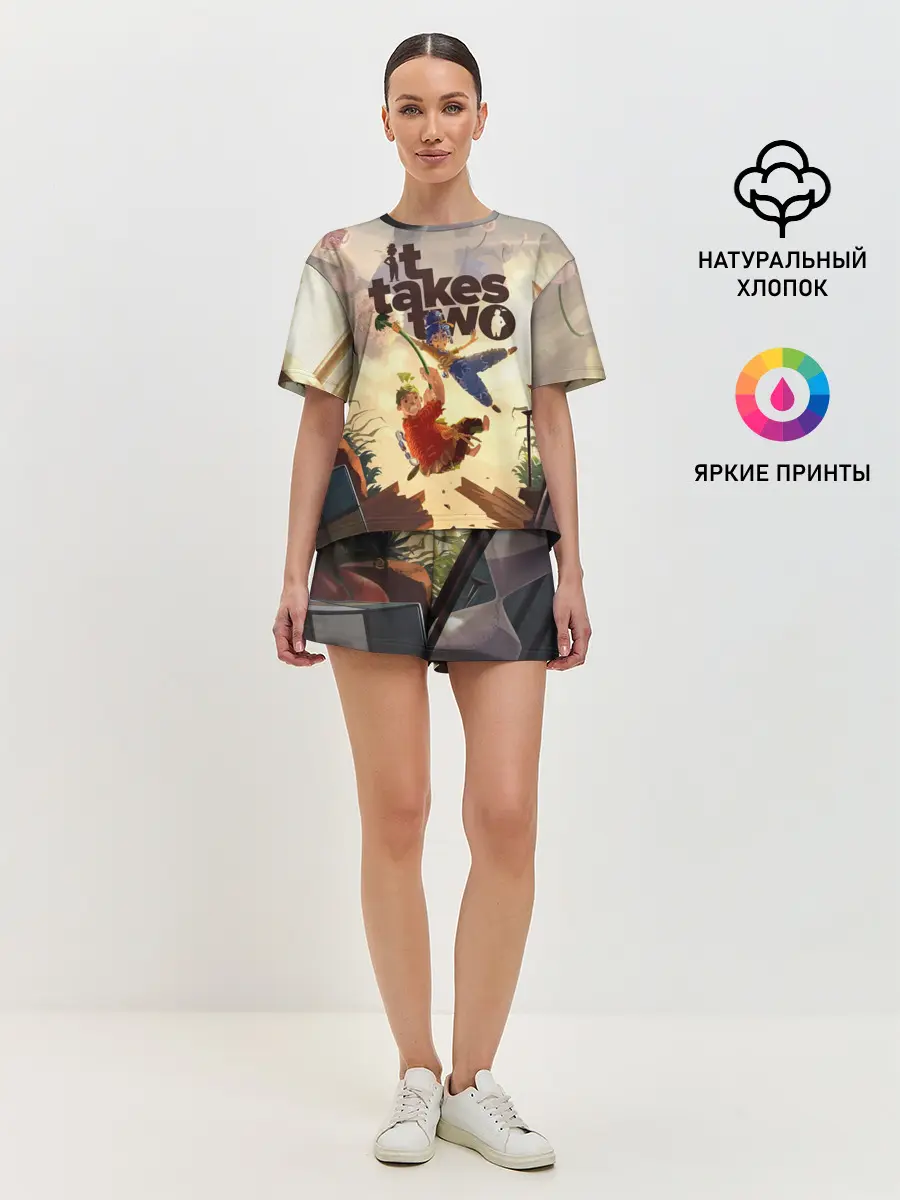 Женская пижама с шортами / It Takes Two | Коди и Мэй