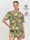 Женская пижама с шортами / ананасы