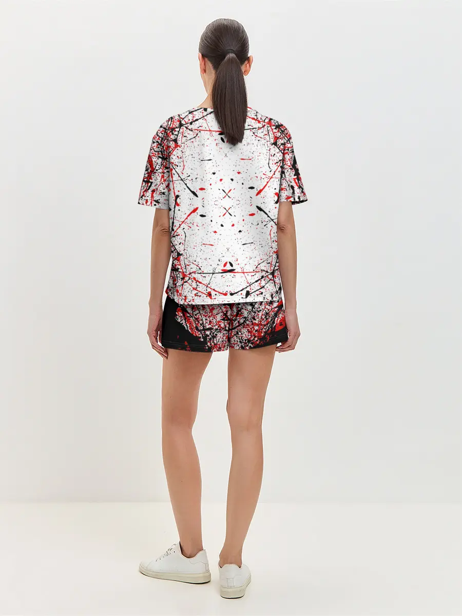 Женская пижама с шортами / БЕРСЕРК рваный лого