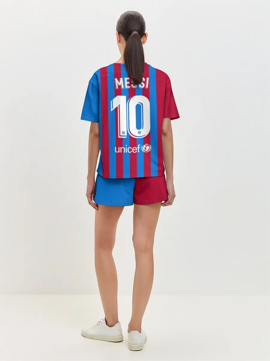 Женская пижама с шортами / Месси Барселона 2021/2022
