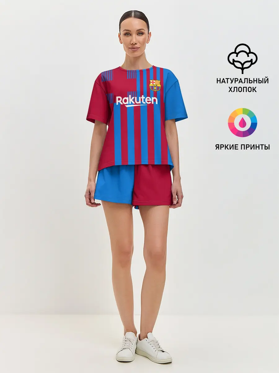 Женская пижама с шортами / Месси Барселона 2021/2022