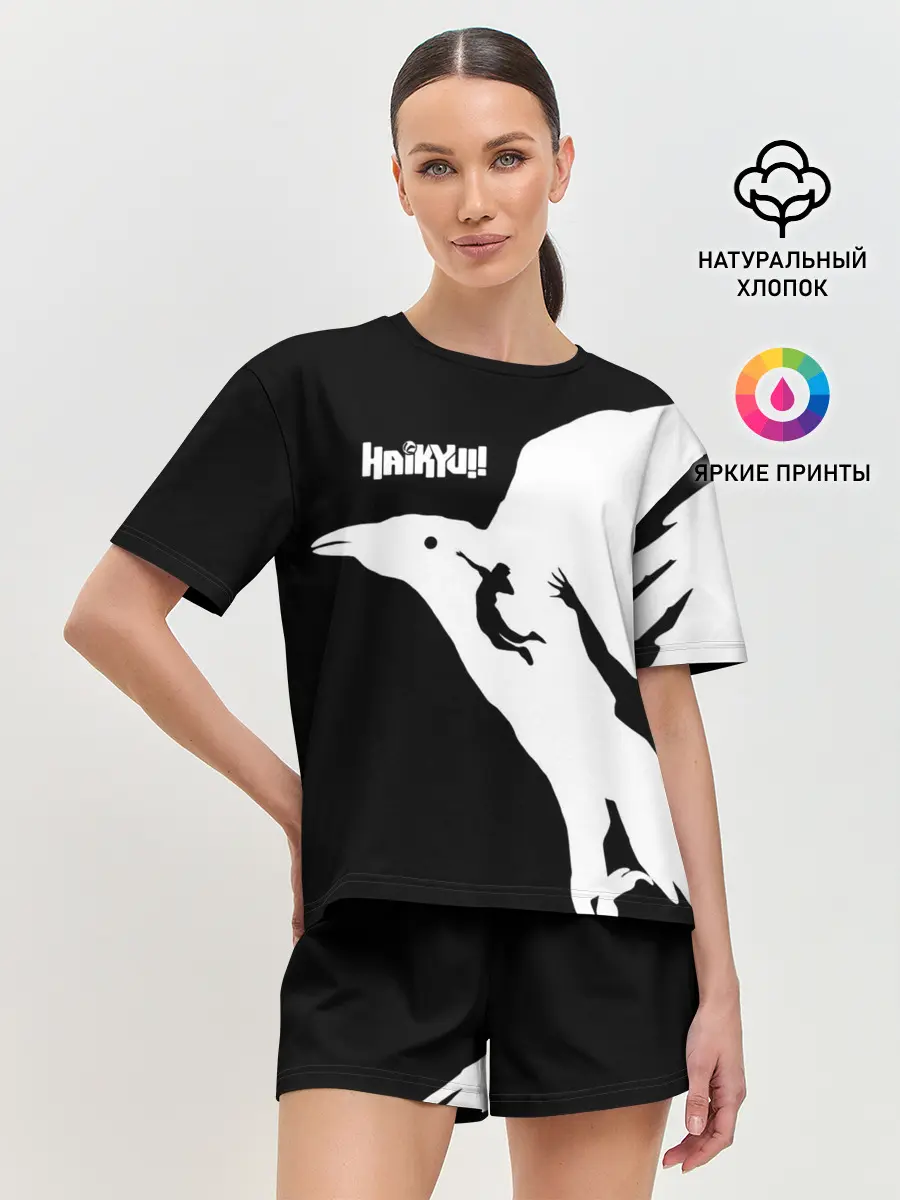 Женская пижама с шортами / Ворон Карасуно Haikyu!!