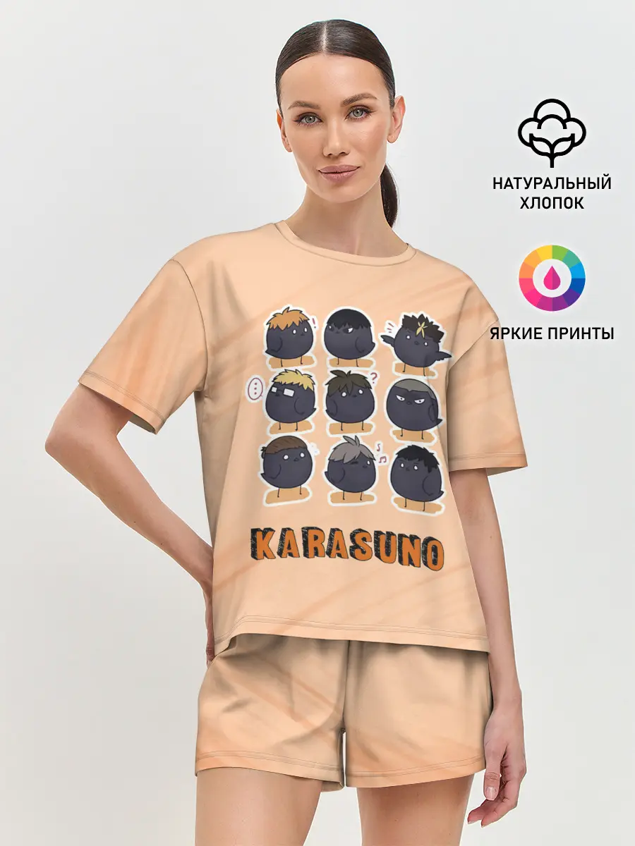 Женская пижама с шортами / Вороны школы Карасуно Haikyu!!