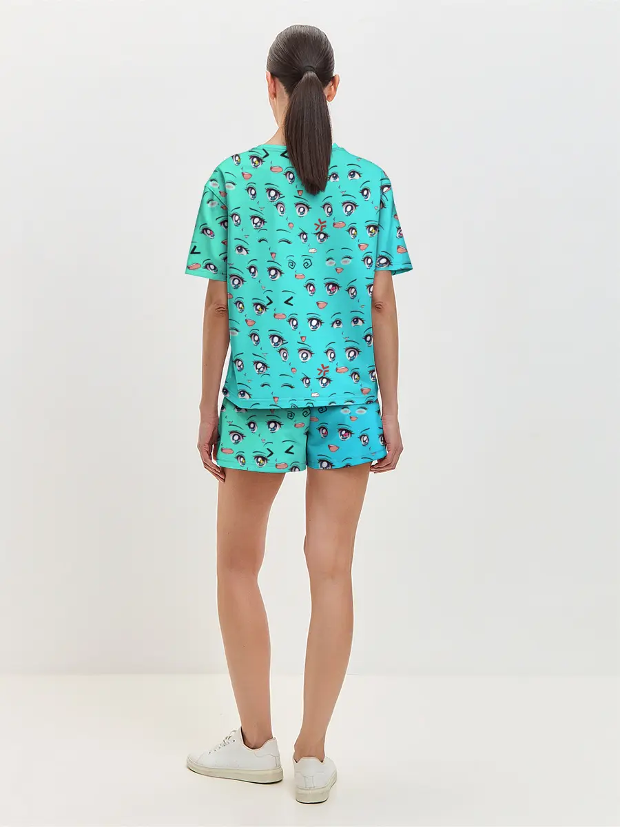 Женская пижама с шортами / Аниме эмоции