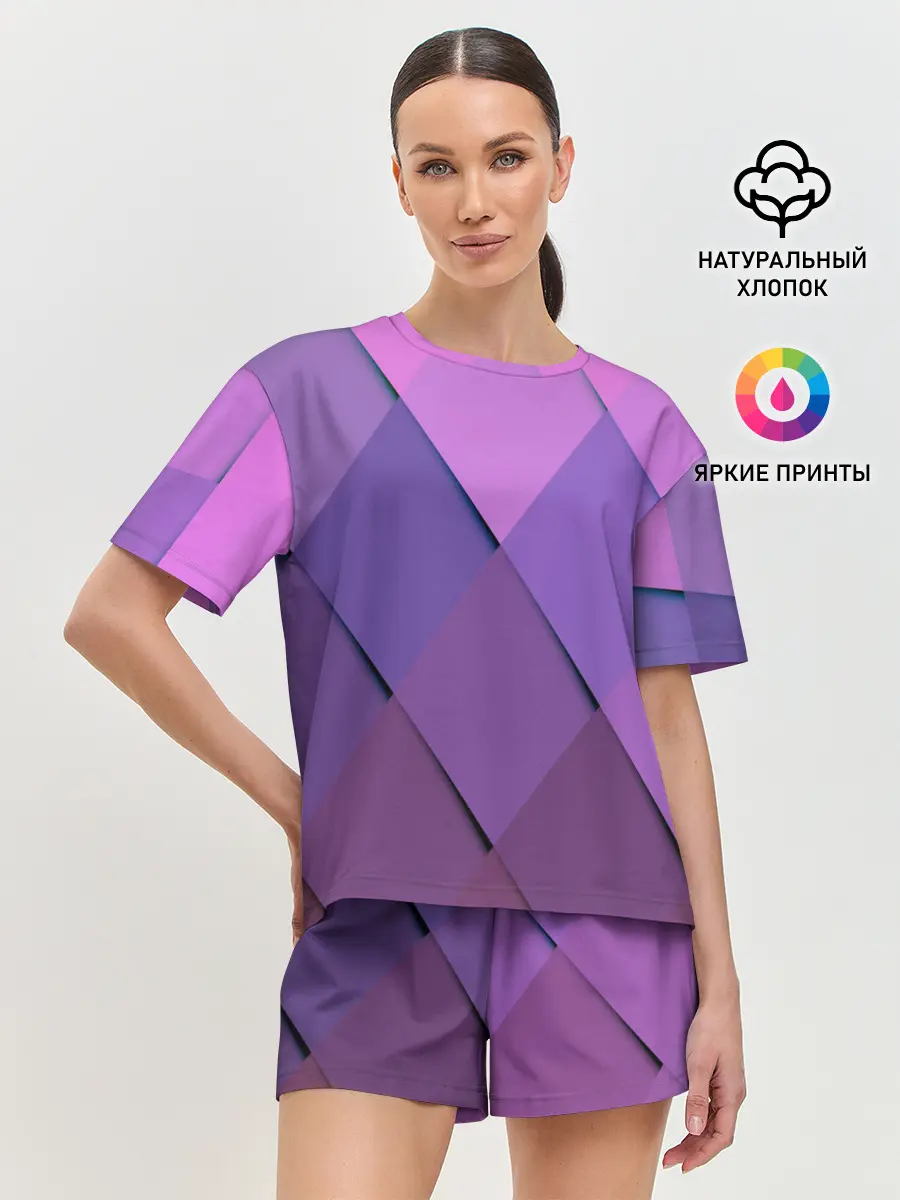 Женская пижама с шортами / Спортивный ромб