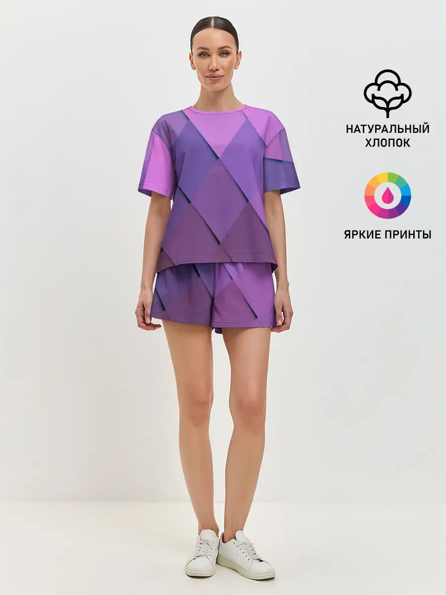 Женская пижама с шортами / Спортивный ромб