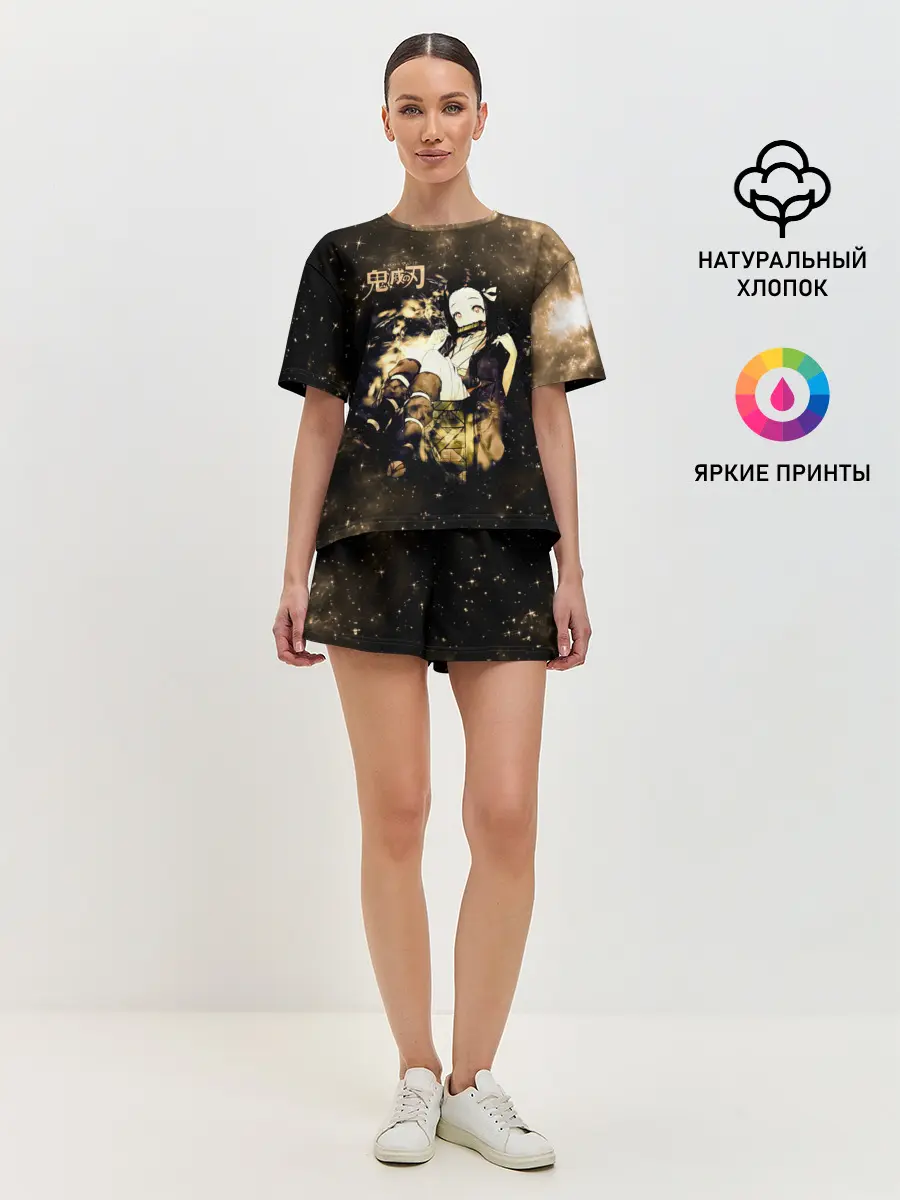 Женская пижама с шортами / Незуко Камадо Kimetsu no Yaiba