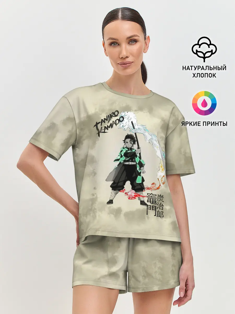 Женская пижама с шортами / Tanjiro Kamado Kimetsu no Yaiba