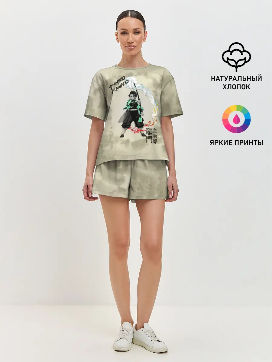 Женская пижама с шортами / Tanjiro Kamado Kimetsu no Yaiba