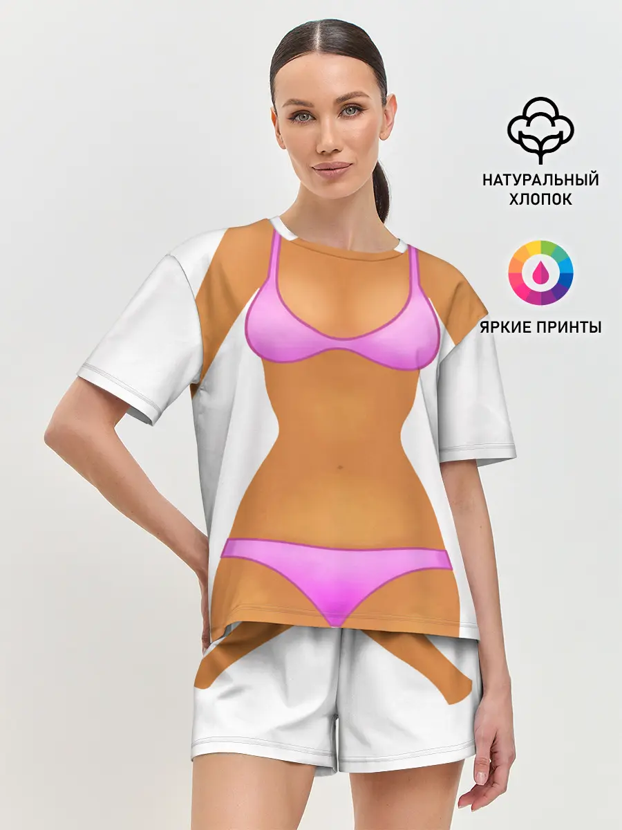 Женская пижама с шортами / Tanned body