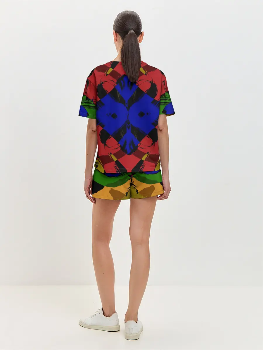 Женская пижама с шортами / Абстракция