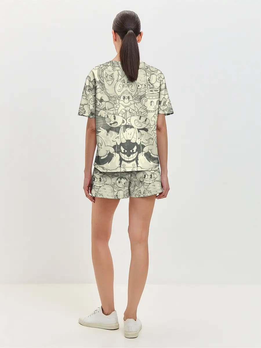 Женская пижама с шортами / Cuphead and Devil