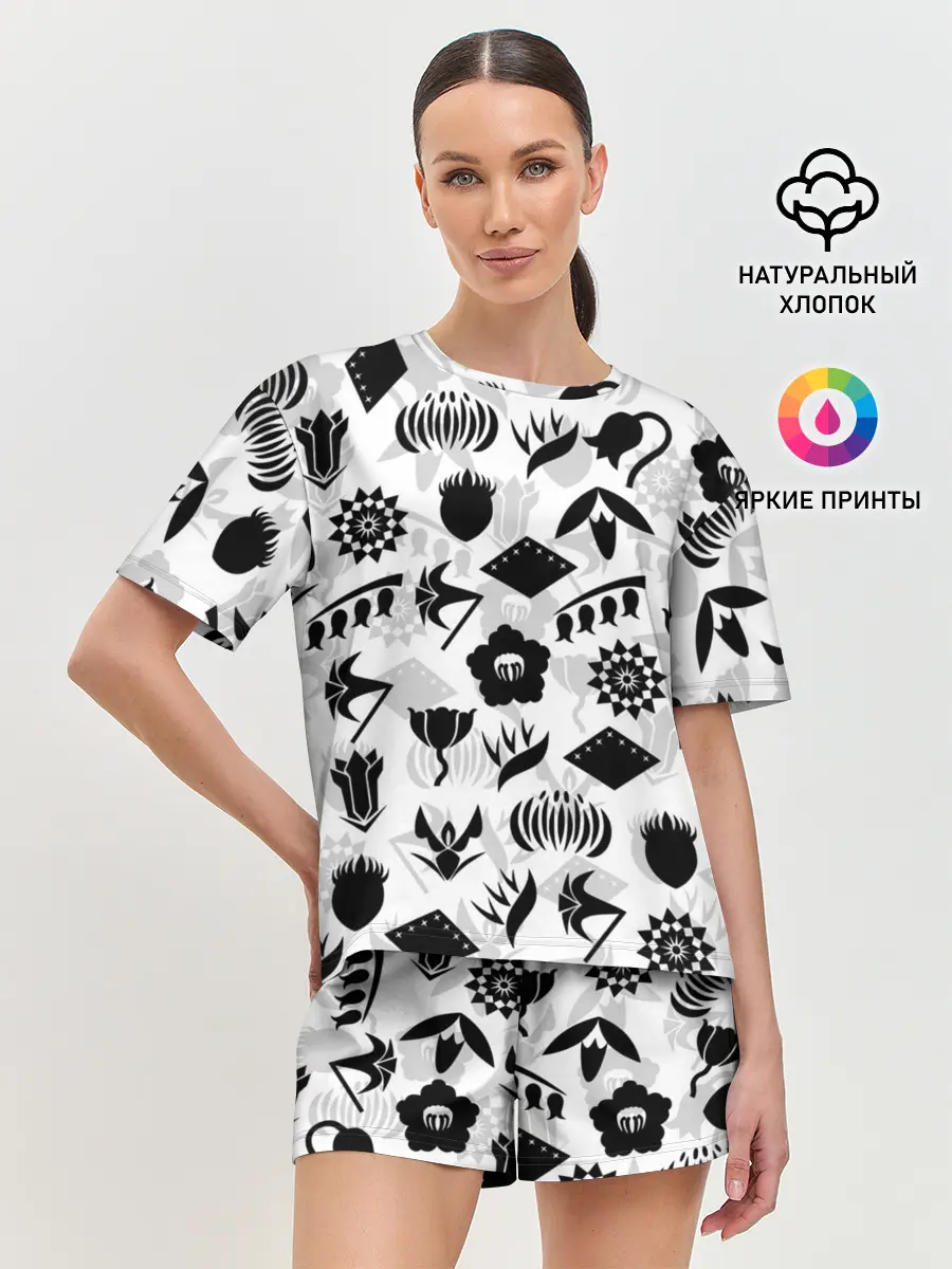 Женская пижама с шортами / БЛИЧ КАПИТАНЫ ГОТЕЙ 13 ЭМБЛЕМЫ