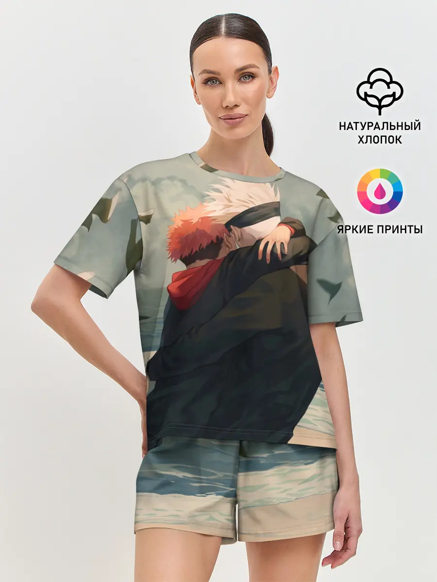 Женская пижама с шортами / Hug | Jujutsu kai