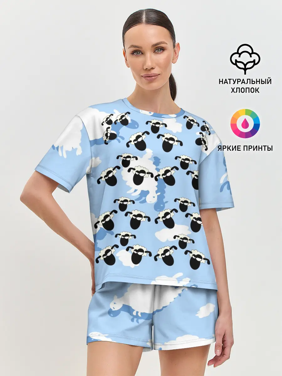 Женская пижама с шортами / Животные