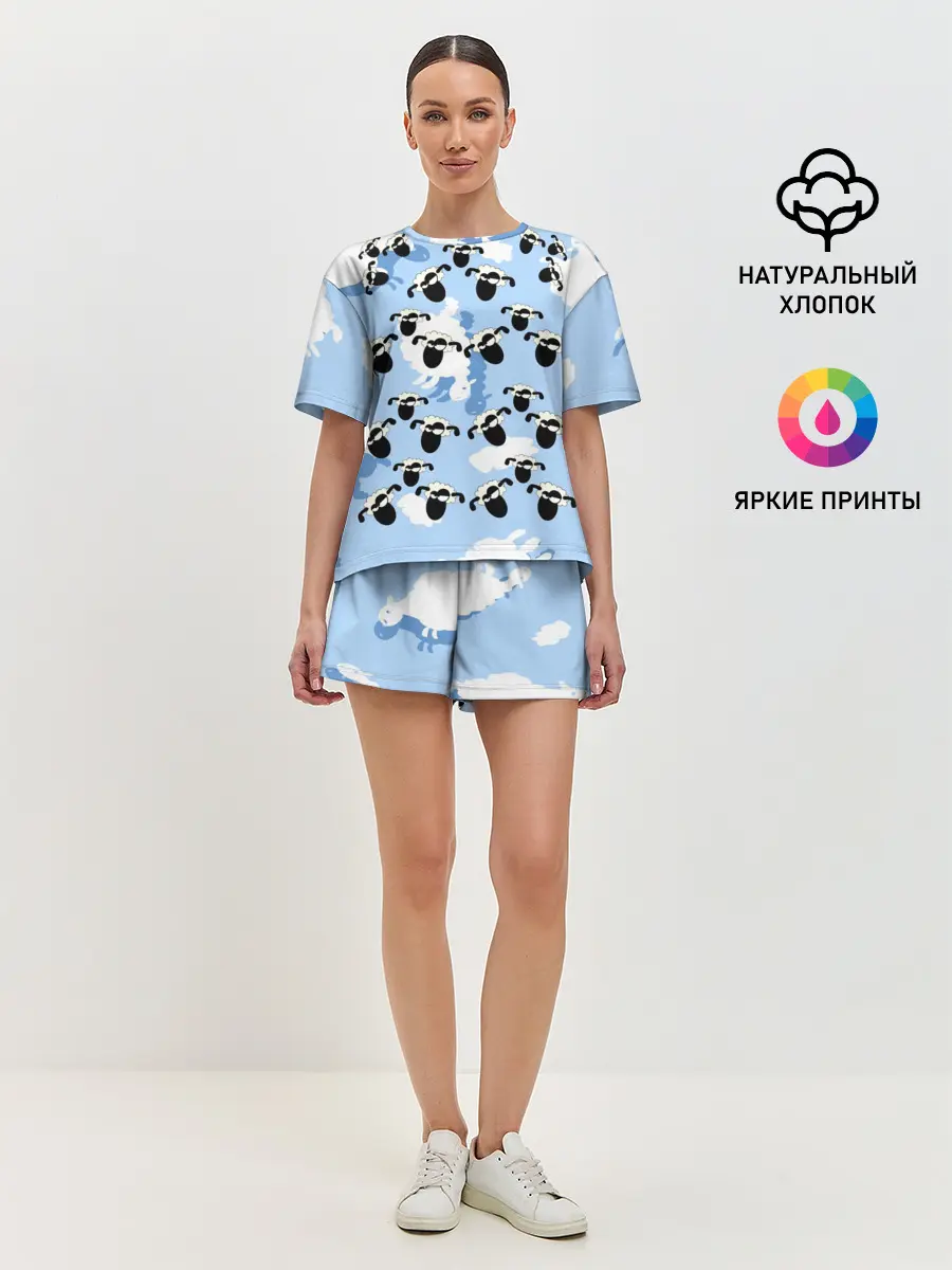 Женская пижама с шортами / Животные