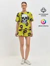 Женская пижама с шортами / Yellow Skulls