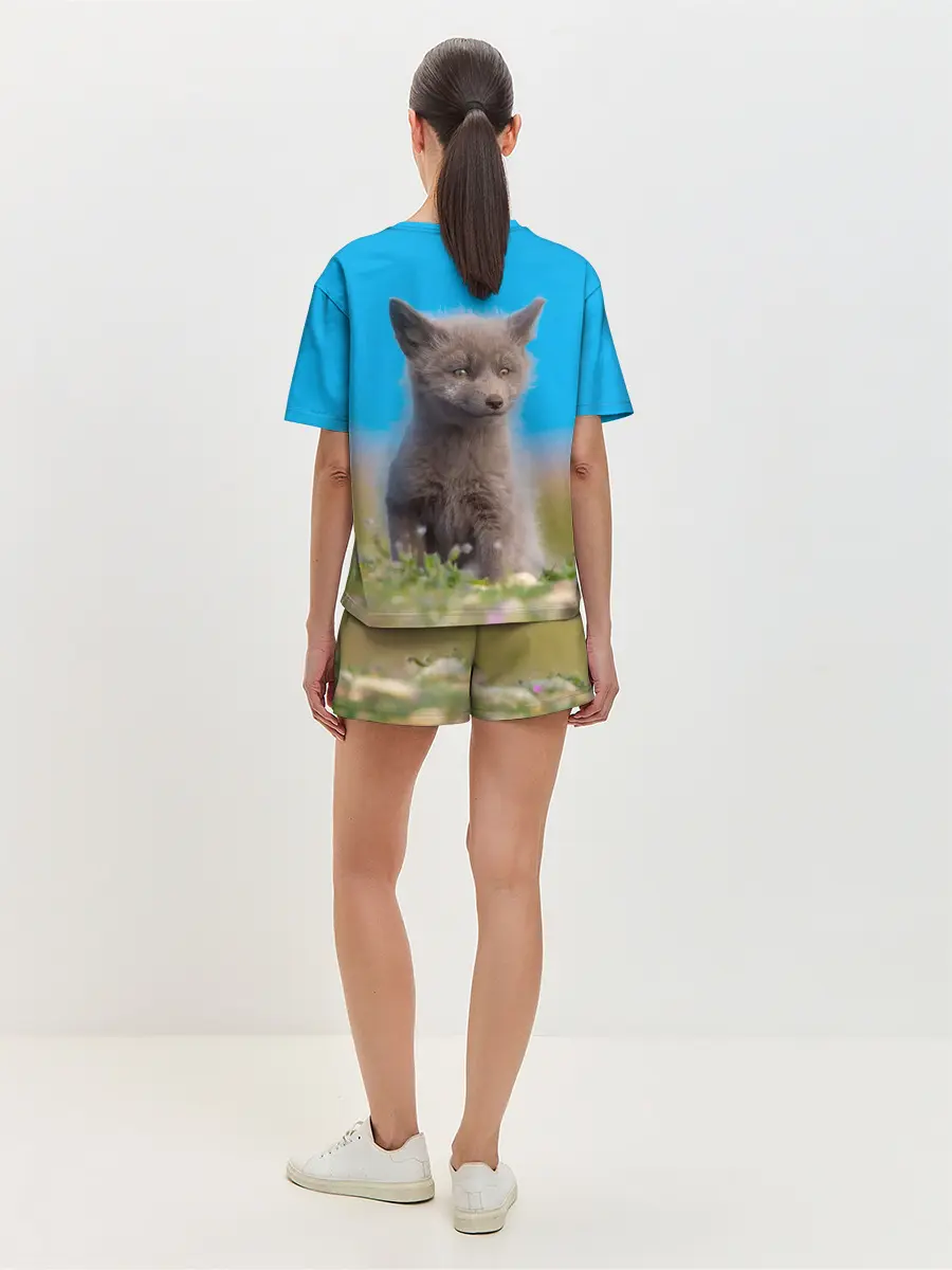 Женская пижама с шортами / Смешной лисенок