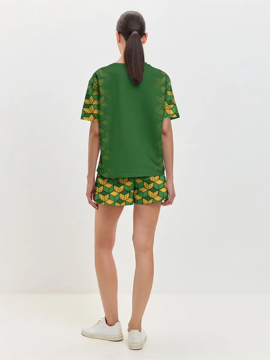 Женская пижама с шортами / Гию Томиока Kimetsu no Yaiba