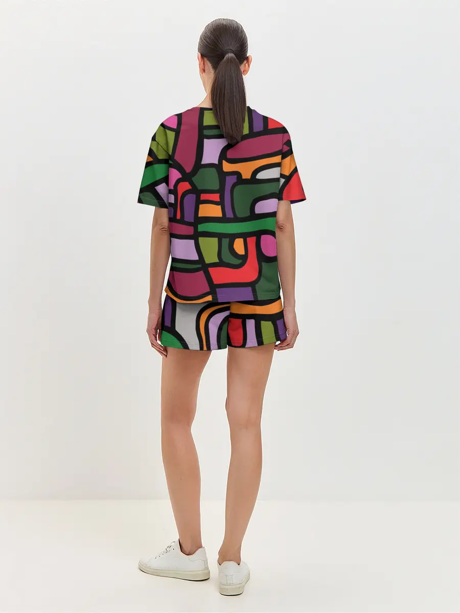 Женская пижама с шортами / Ретро