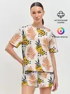Женская пижама с шортами / Абстрактные ветви - узор