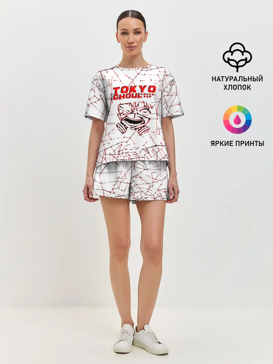 Женская пижама с шортами / tokyo - ghoul