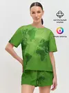 Женская пижама с шортами / Карта мира