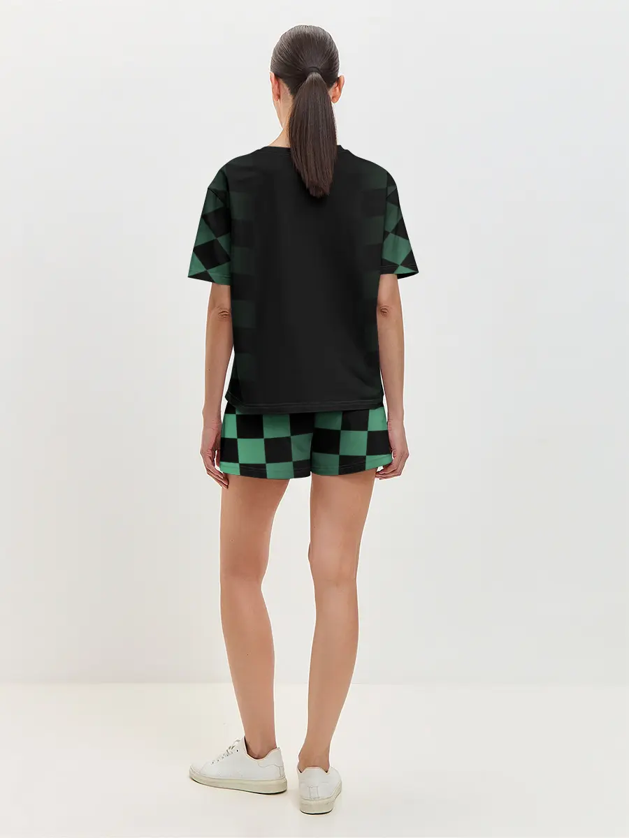 Женская пижама с шортами / Танджиро Камадо Kimetsu no Yaiba