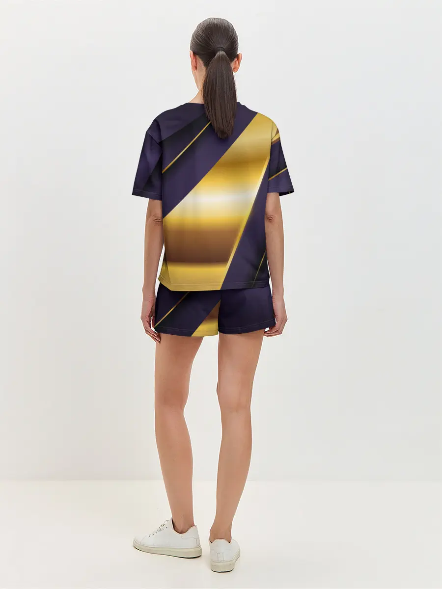 Женская пижама с шортами / 3D luxury золото