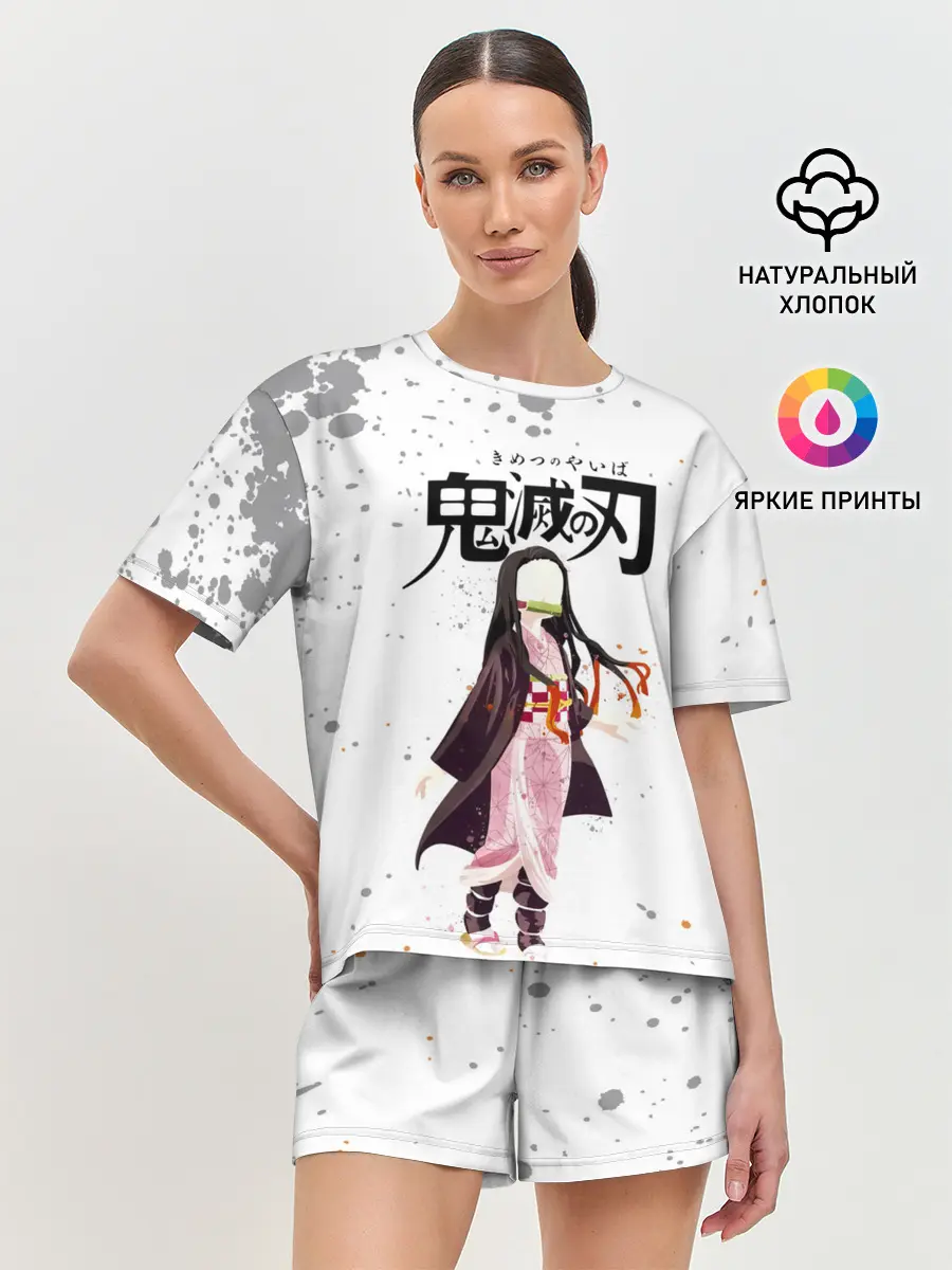 Женская пижама с шортами / Nezuko Kamado Kimetsu no Yaiba