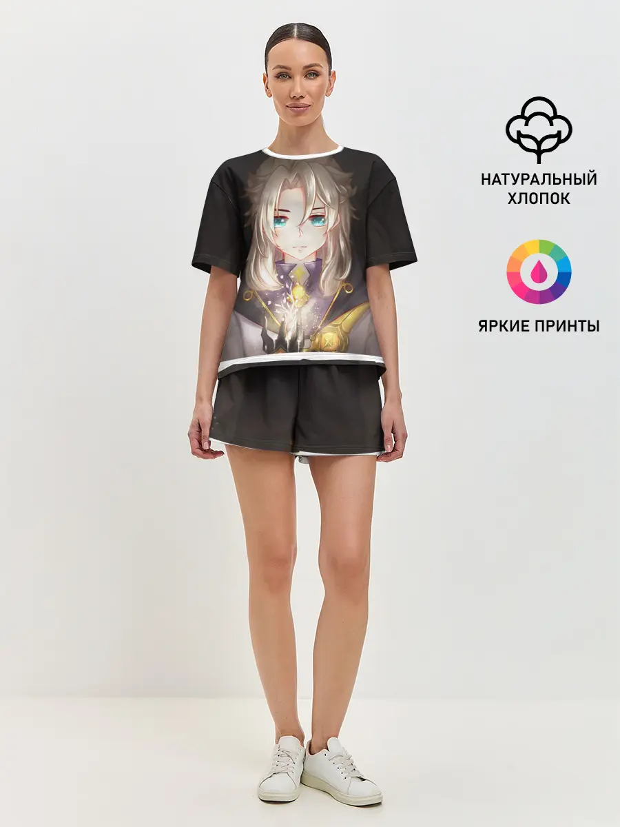 Женская пижама с шортами / Blue Eyes Albedo.