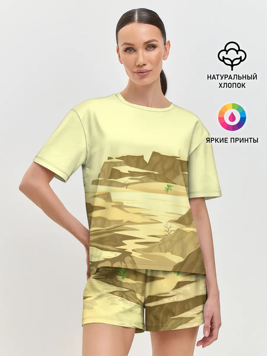 Женская пижама с шортами / Пустыня