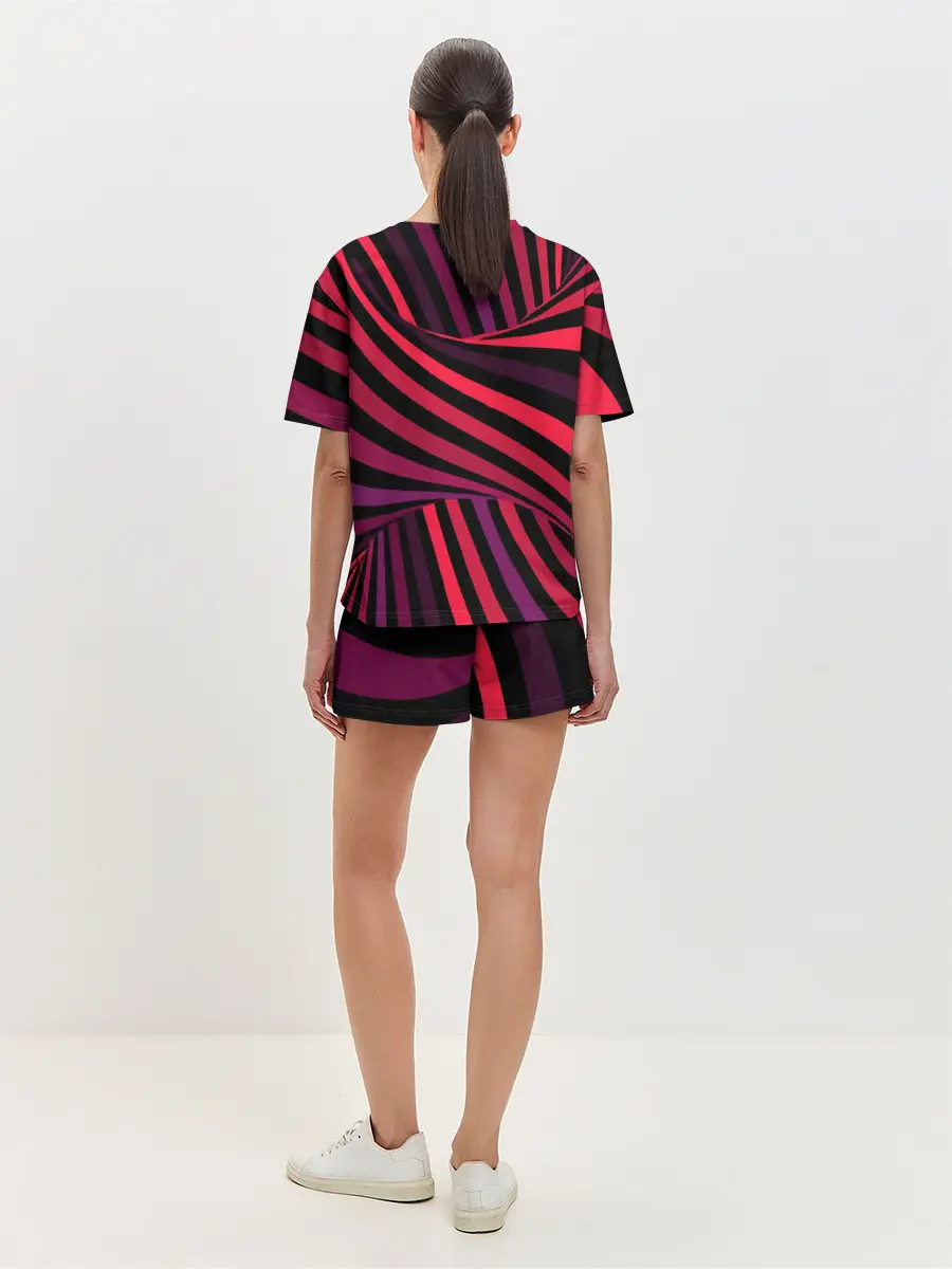 Женская пижама с шортами / Оптическая иллюзия