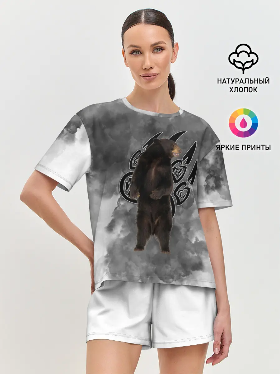 Женская пижама с шортами / НЕ БУДИ ЛИХО / ВЕЛЕС