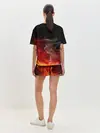 Женская пижама с шортами / Незуко Камадо в огне