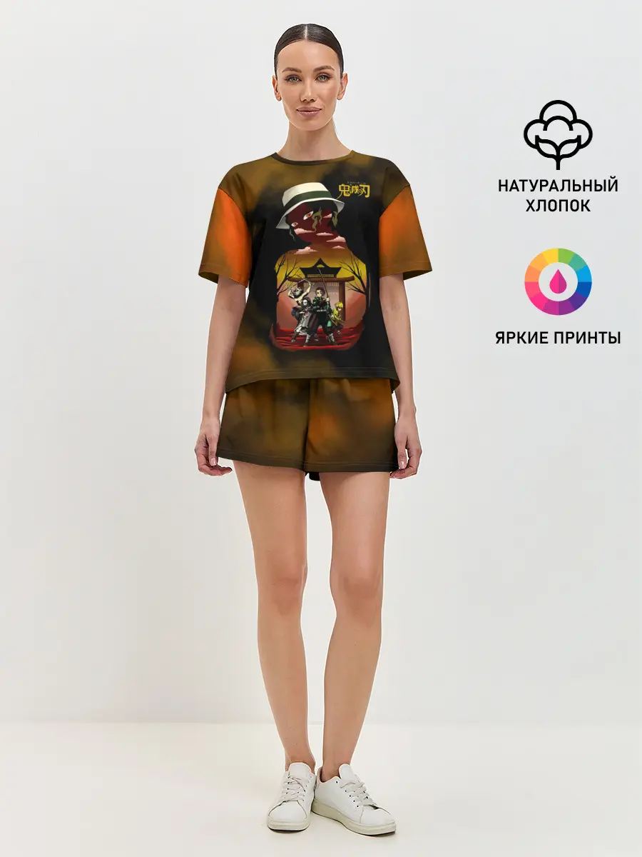 Женская пижама с шортами / ГЕРОИ Клинок, рассекающий демонов