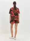 Женская пижама с шортами / Красные листья