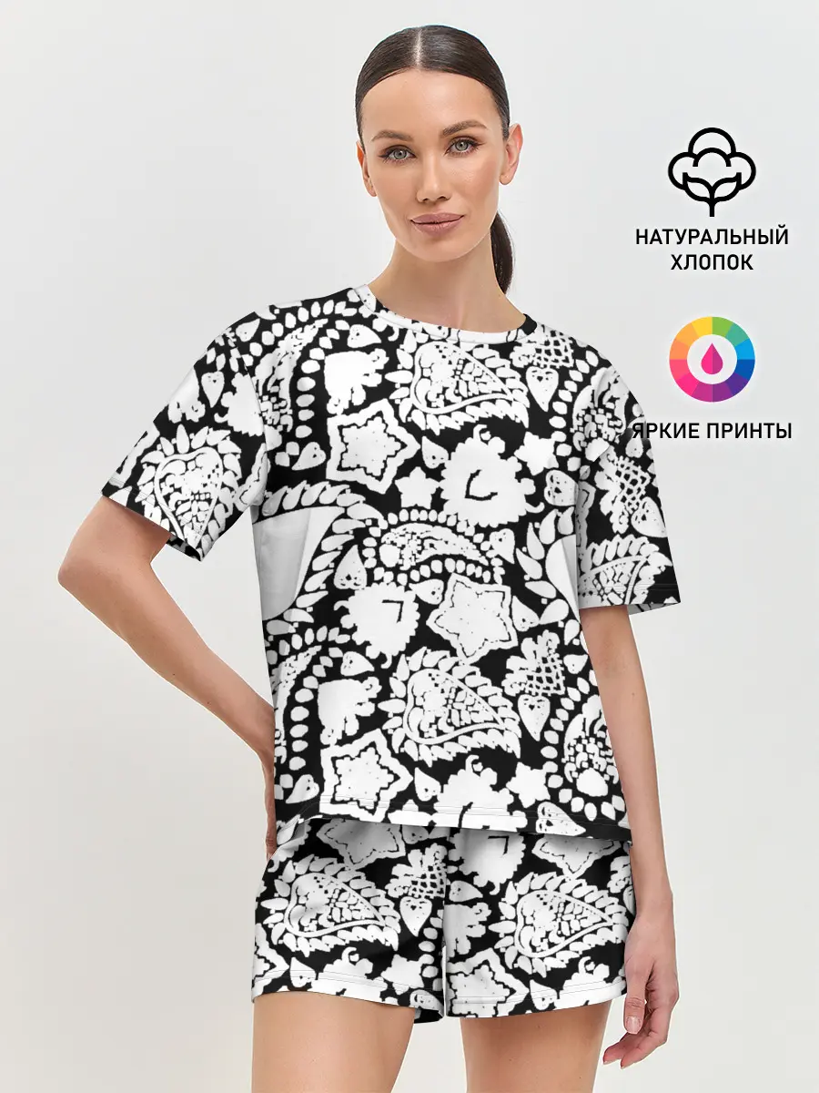 Женская пижама с шортами / Фракталы