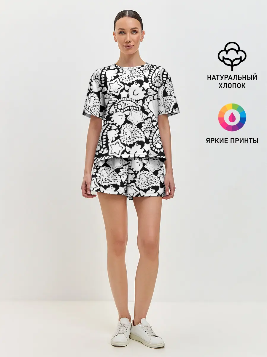 Женская пижама с шортами / Фракталы