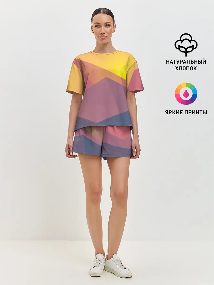 Женская пижама с шортами / Векторный Египет