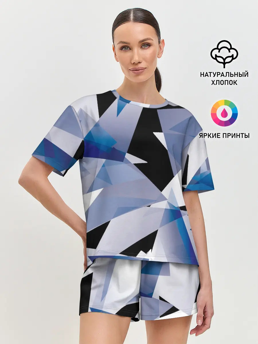 Женская пижама с шортами / Broken glass