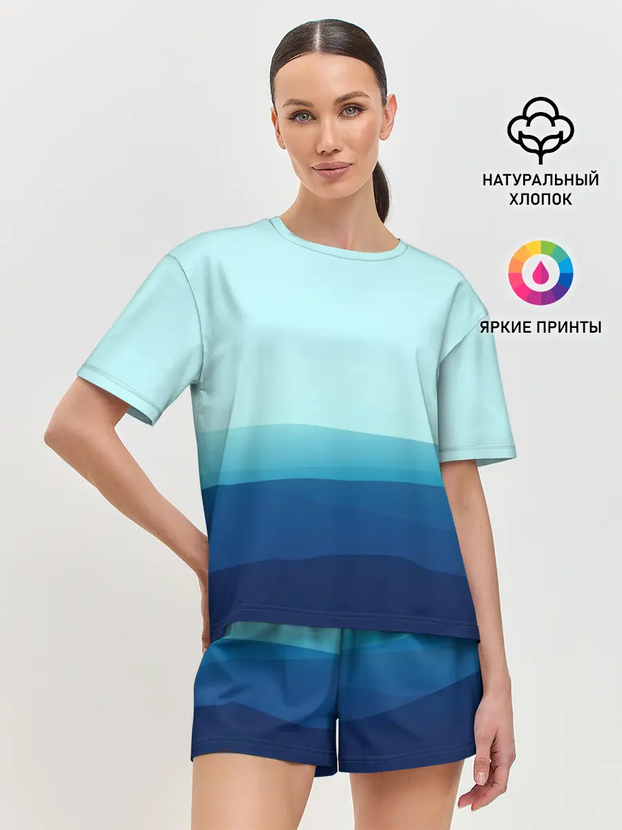 Женская пижама с шортами / Море