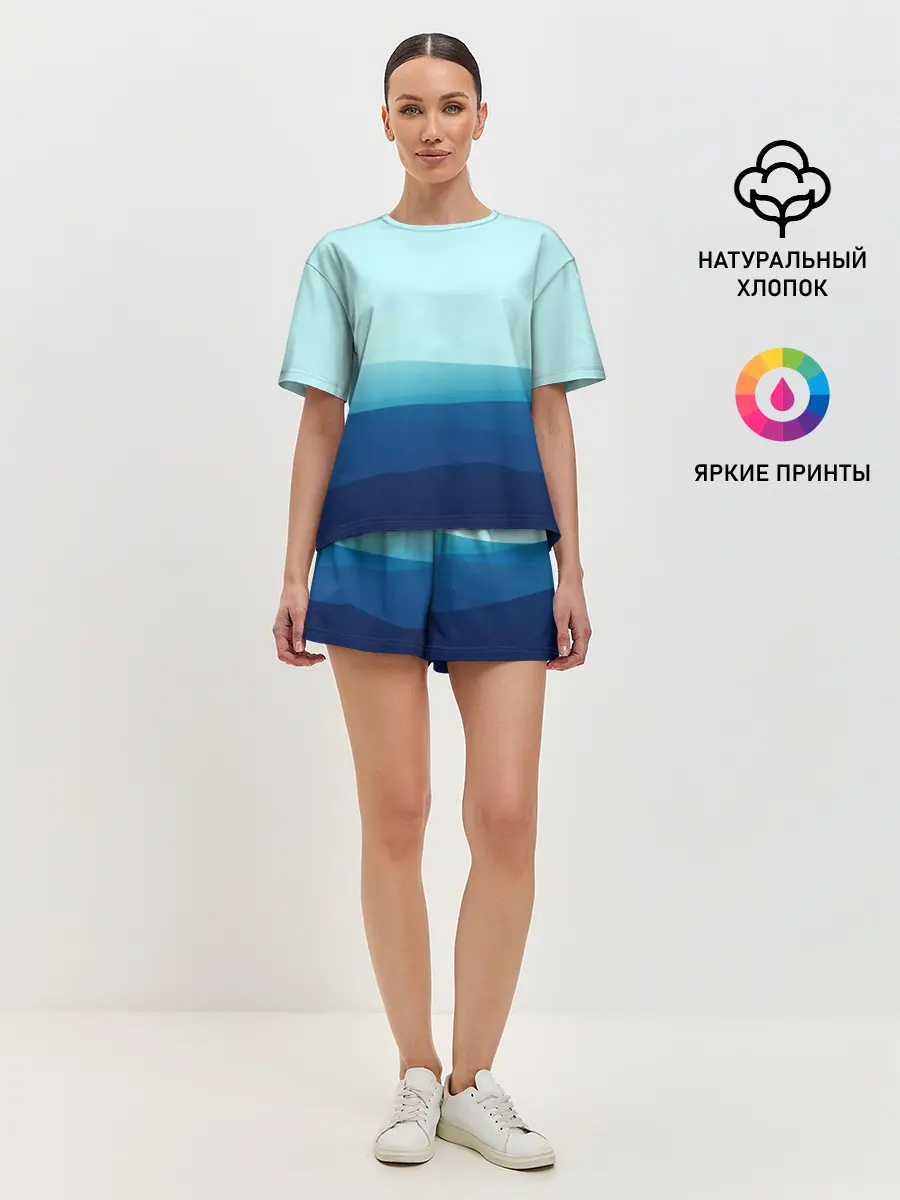 Женская пижама с шортами / Море