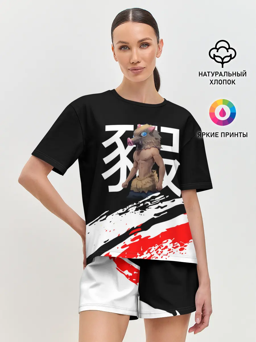 Женская пижама с шортами / Иноске Хашибира Kimetsu no Yaiba