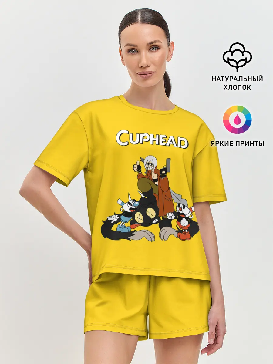 Женская пижама с шортами / Cuphead x DMC